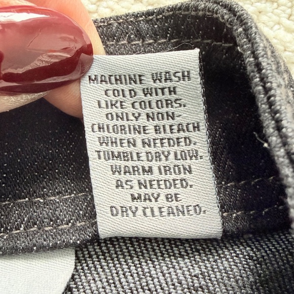 CHICO'S PLATINUM | Black Denim Moto Style Jacket Sz 4 - Picture 7 of 7